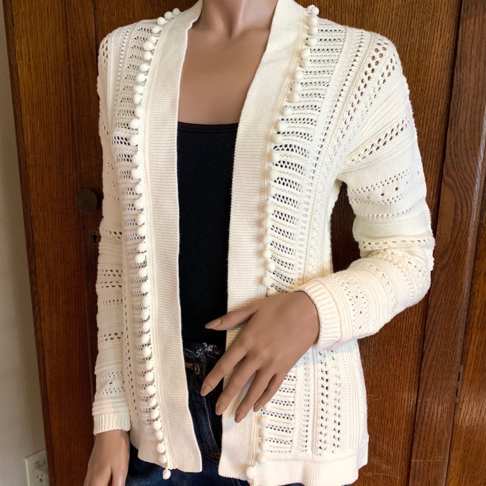 Banana Republic Ivory Knit Cardigan